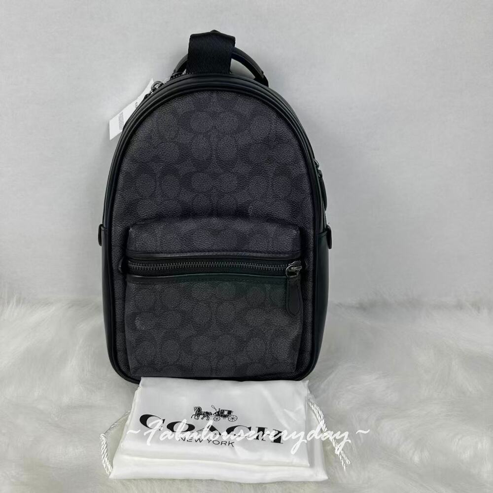 Coach Charter Pack In Signature Canvas Calf Leather NWT CP126